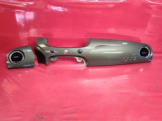 2012-2015 Fiat 500 Instrument Panel Dash Vent Trim Set PFP: Oliva Green Pearl