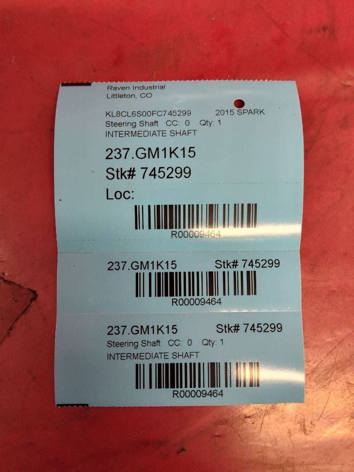 2013-2016 Chevy Spark + EV Lower Column Intermediate Steering Shaft - 69k