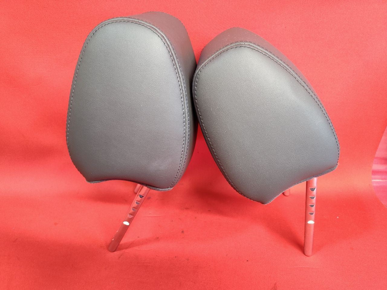 2013-2016 Chevy Spark FRONT Seat Left Right Headrest Set PVC Leather Dark Pewter