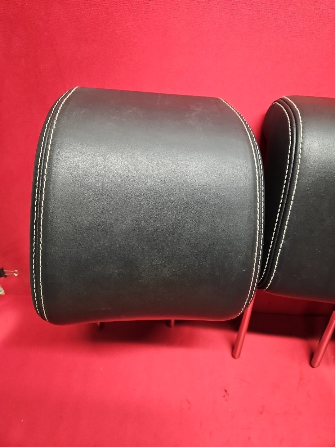 2010 - 2013 Land Range Rover Sport REAR Headrest SET Black Satin Style Leather
