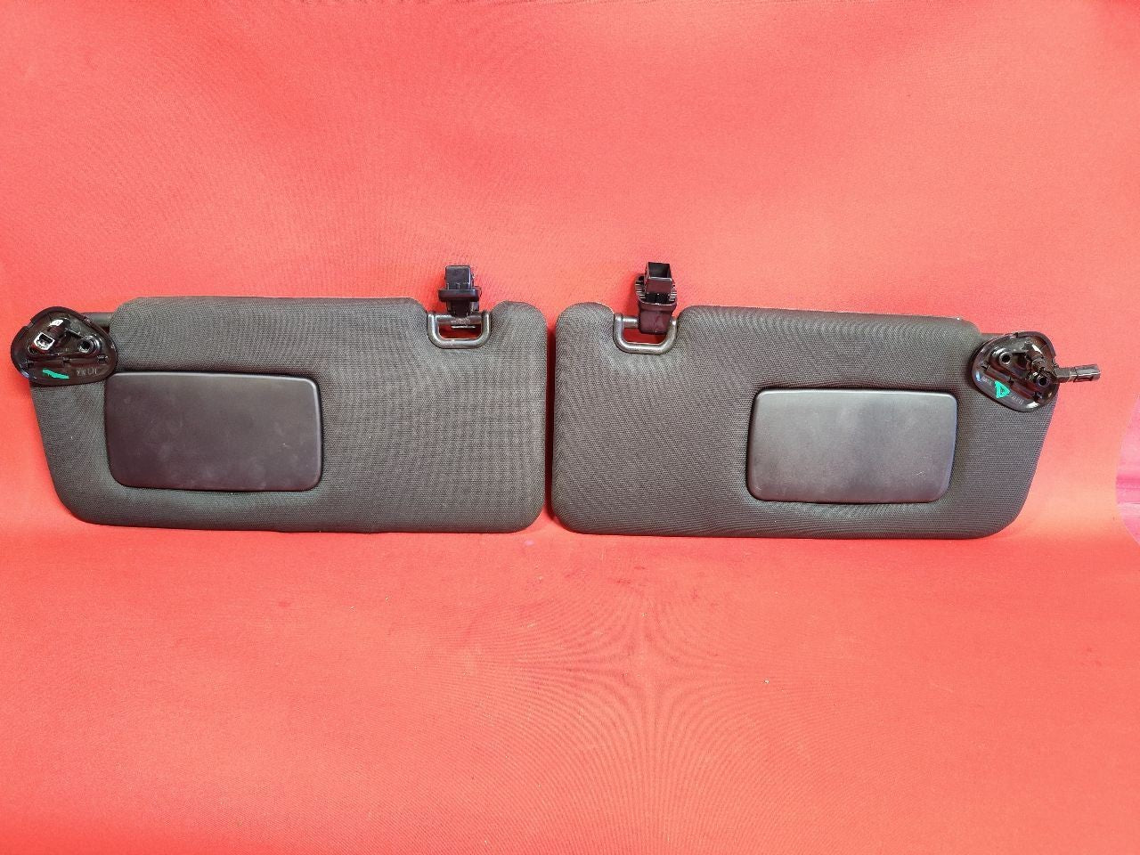 2015-2021 Subaru WRX STI Left Right Sun Visor Shade Set Black Cloth Illuminated