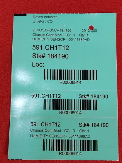2011-2025 Chrysler Dodge Jeep Ram Fiat Humidity Sensor Module 55111389AD