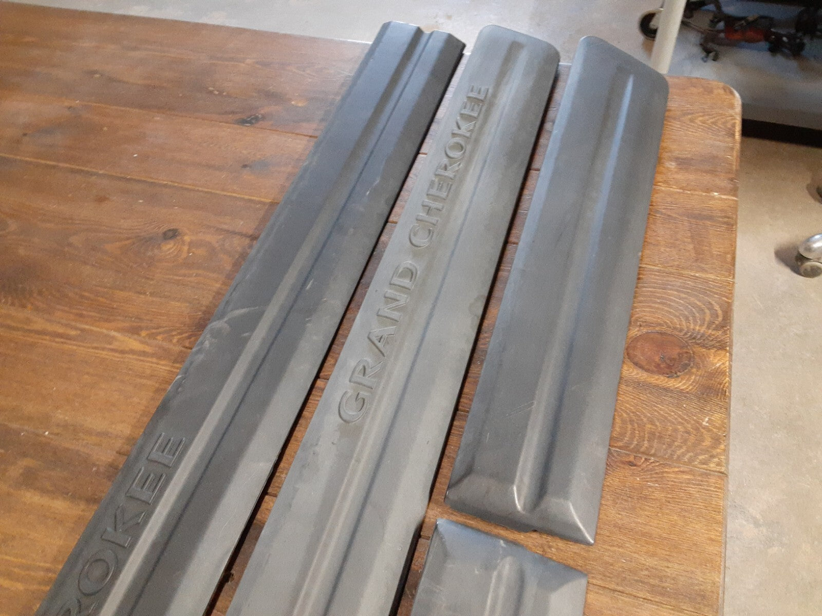 2005 2006 Jeep Grand Cherokee Exterior Door Molding Trim Strips Black FULL SET