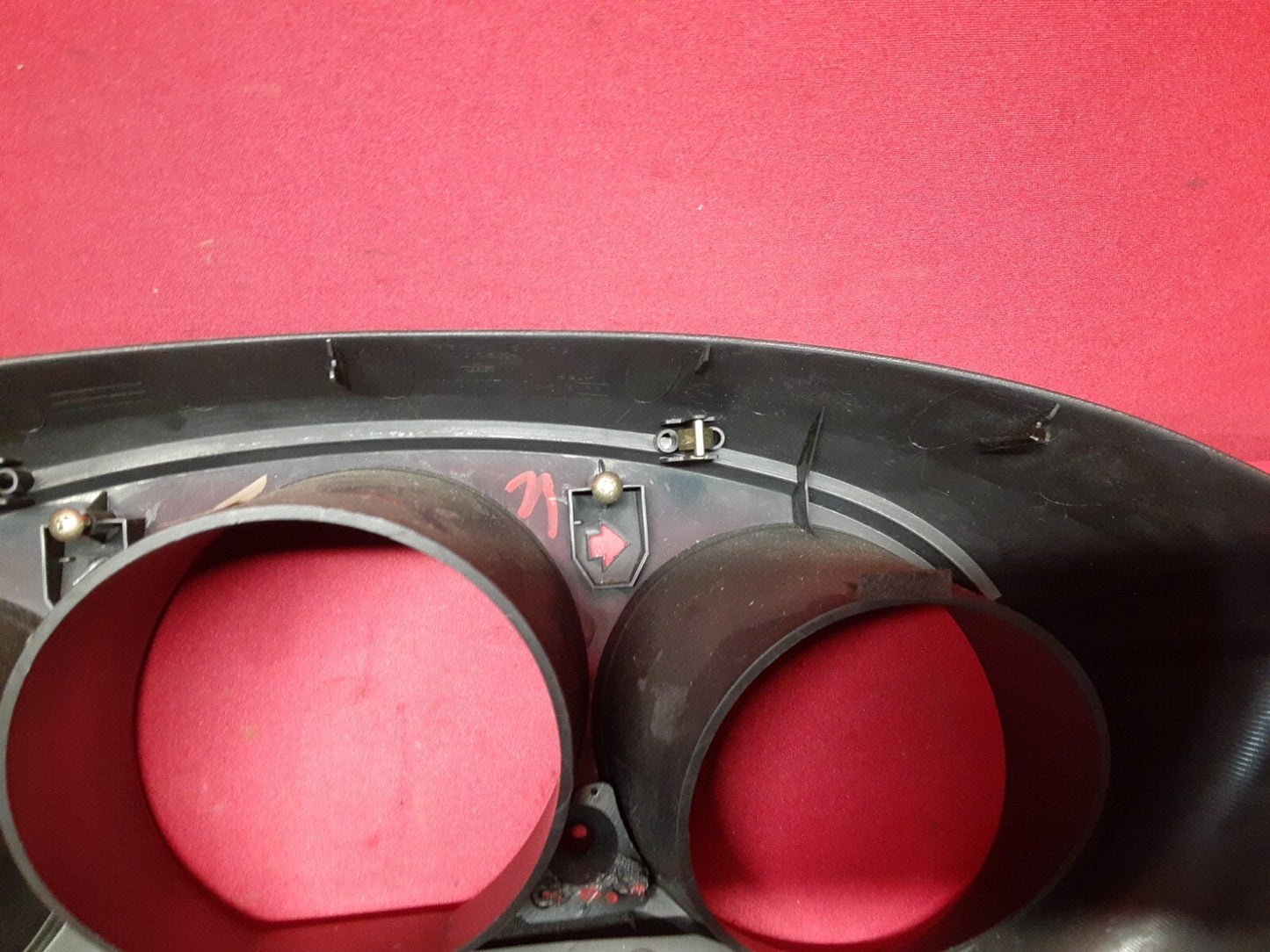 2002 Nissan Altima Speedometer Cluster Dash Trim Bezel RED CARBON 68240-8J001