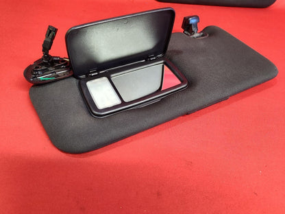 2015-2021 Subaru WRX STI Left Right Sun Visor Shade Set Black Cloth Illuminated