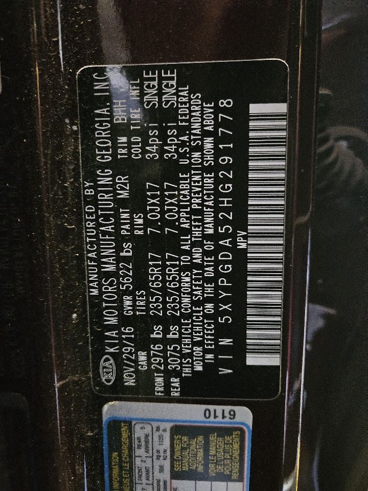2016-2020 Kia Sorento RIGHT PASSENGER Door Wing Mirror M2R Sangria Red Metallic
