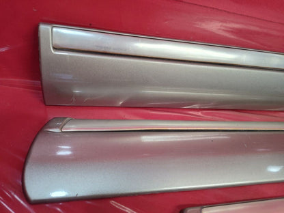 2000-2004 Chevy Suburban Front Rear Door Moulding Trim SET 382E Pewter Metallic