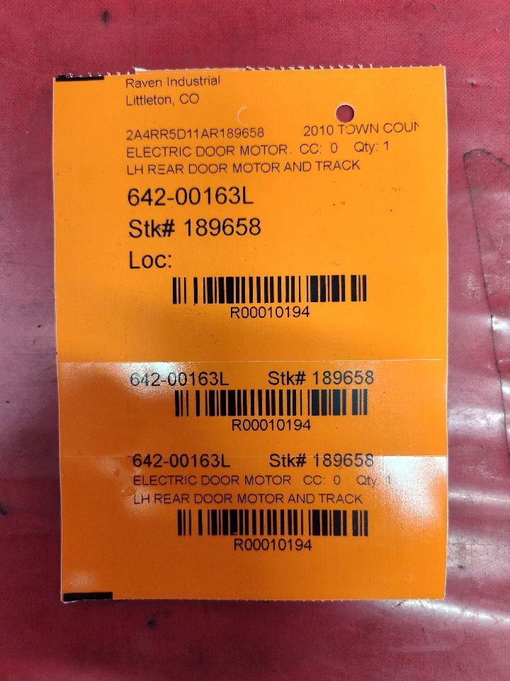 2010-2020 Chrysler Dodge Ram Van Rear Left Driver POWER Sliding Door Track