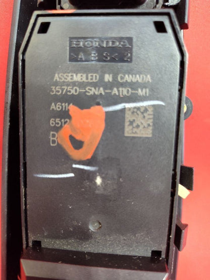 2006-2011 Honda Civic 4-Door SEDAN Left Driver Maste Window Switch w/ Bezel