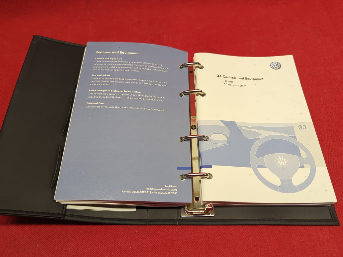 2007 VW Volkswagen Passat Owner Manual Binder Booklet Set 2.0L L4