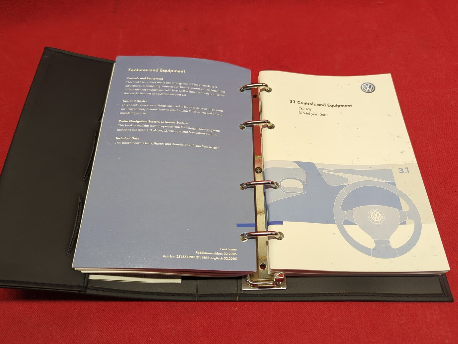 2007 VW Volkswagen Passat Owner Manual Binder Booklet Set 2.0L L4