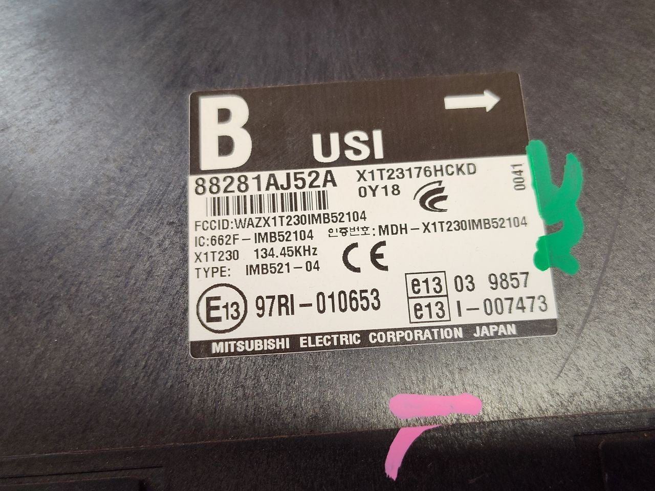 2011 Subaru Legacy Integrated Dash Anti-Theft Body Control Module BCM BCU