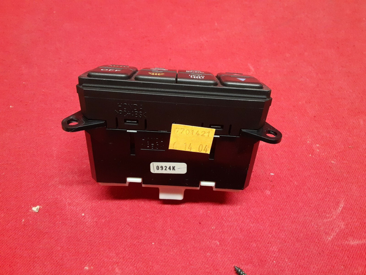 2001 - 2006 Acura MDX Touring A/C Heat Climate Control Defrost Switch & Hardware