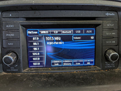2013 Nissan Altima Radio Stereo Navigation Display Screen Unit & Brackets/Screws