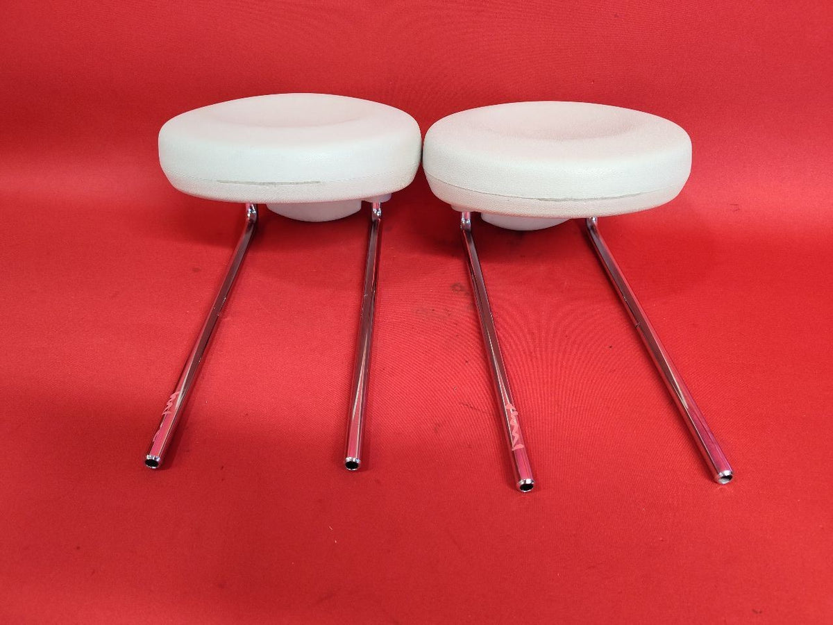 2012-2019 Fiat 500 REAR Left Right Seat Headrest Set AJ -WD Avorio Ivory White