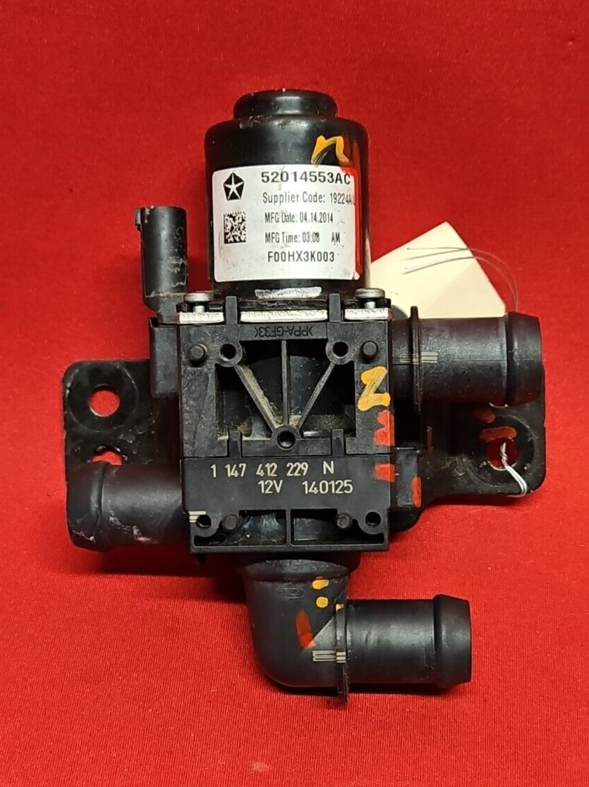 2015 Fiat 500e EV Electric 3-Way Coolant Water Pump Valve 52014553AC - 52k MILES