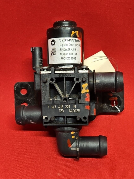 2015 Fiat 500e EV Electric 3-Way Coolant Water Pump Valve 52014553AC - 52k MILES