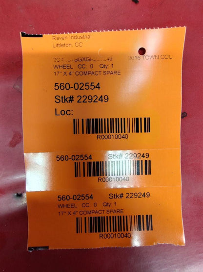 2012-2020 Chrysler Dodge Small Van 17x4 Compact Emergency Spare Tire Donut