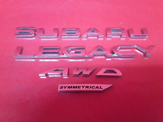 2015-2019 Subaru Legacy Sedan 2.5L H4 Symmetrical AWD Rear Emblem Badging Set