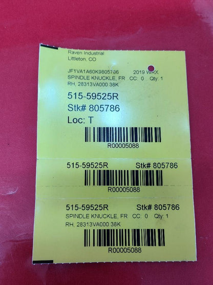 15-21 Subaru WRX 2.0L Front RIGHT PASSENGER Spindle Knuckle Hub - 38k Miles