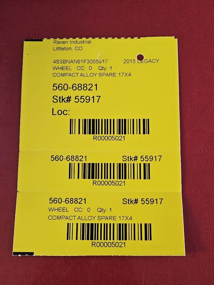2015-2019 Subaru Legacy / Outback Emergency Compact Spare Tire 8-Spoke 17"
