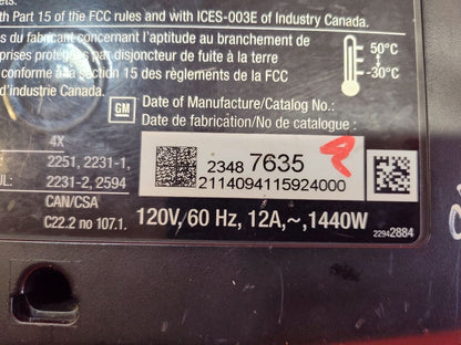 2014-2016 Chevy Volt Spark EV Main Battery Charger Charging Cable 23487635