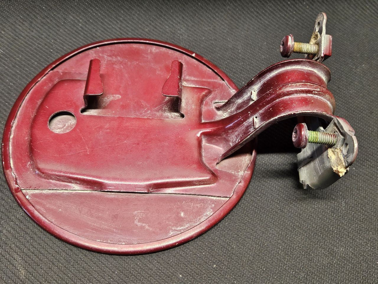 1988-2000 Chevy GMC Cadillac Fuel Filler Door Lid - 51U Toreador Red, Grade C