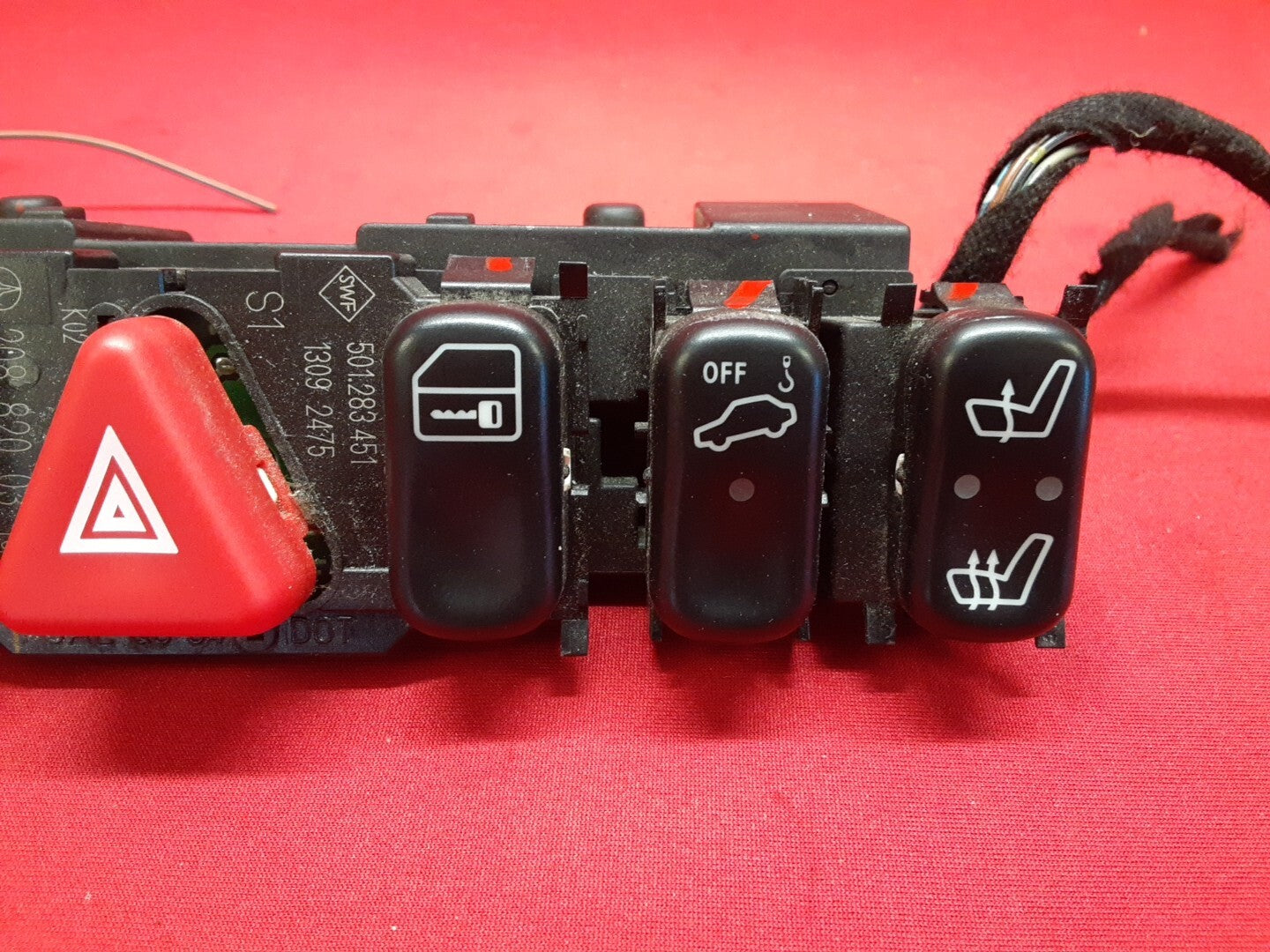1994-2004 Mercedes-Benz Heated Seat Hazard Lock Switch Control Panel 2108200151