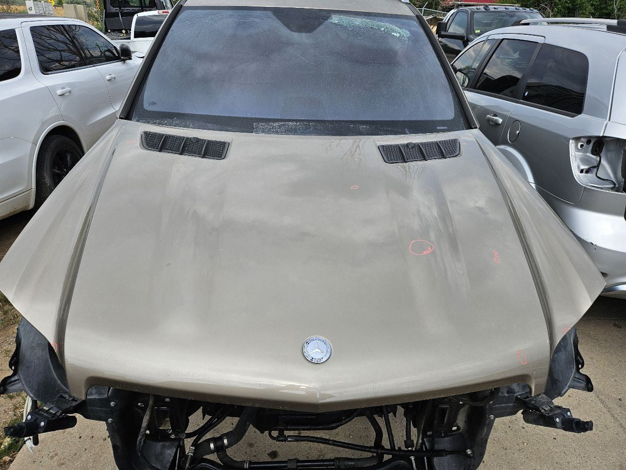 2008-2012 Mercedes GL550 Base Hood Panel Bonnet 798 Sand Beige Metallic