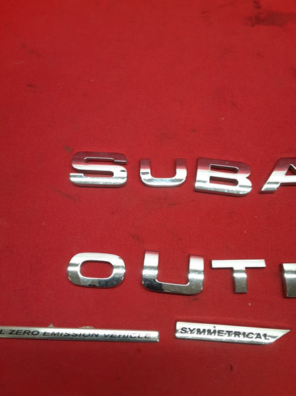 2010-2014 Subaru Outback Chrome Emblem Badge Set Rear Liftgate Trunk