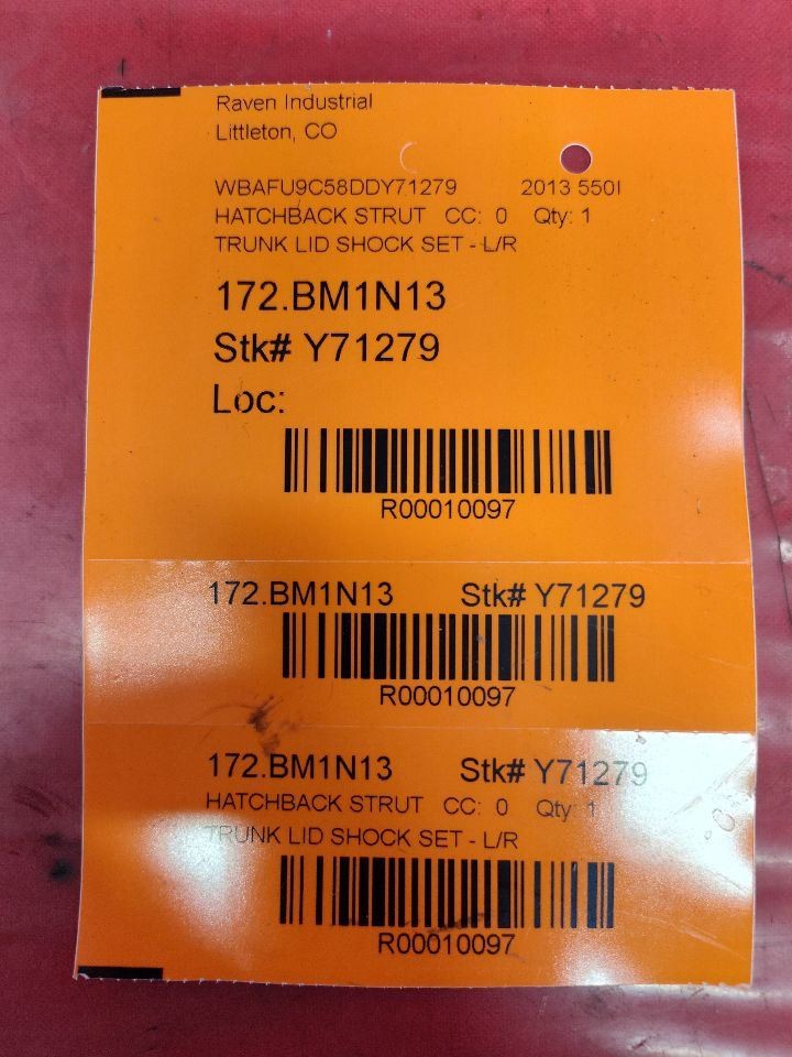2010-2016 BMW 528i 535d 535i 550i Trunk Deck Lid Shock Strut Tension Spring SET