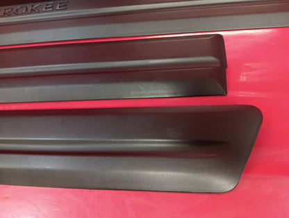 2005 2006 Jeep Grand Cherokee Exterior Door Molding Trim Strips Black FULL SET