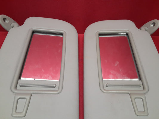 2014 - 2018 Kia Soul Right Left Sun Visor Windshield Shade SET Grey w/ Mirror