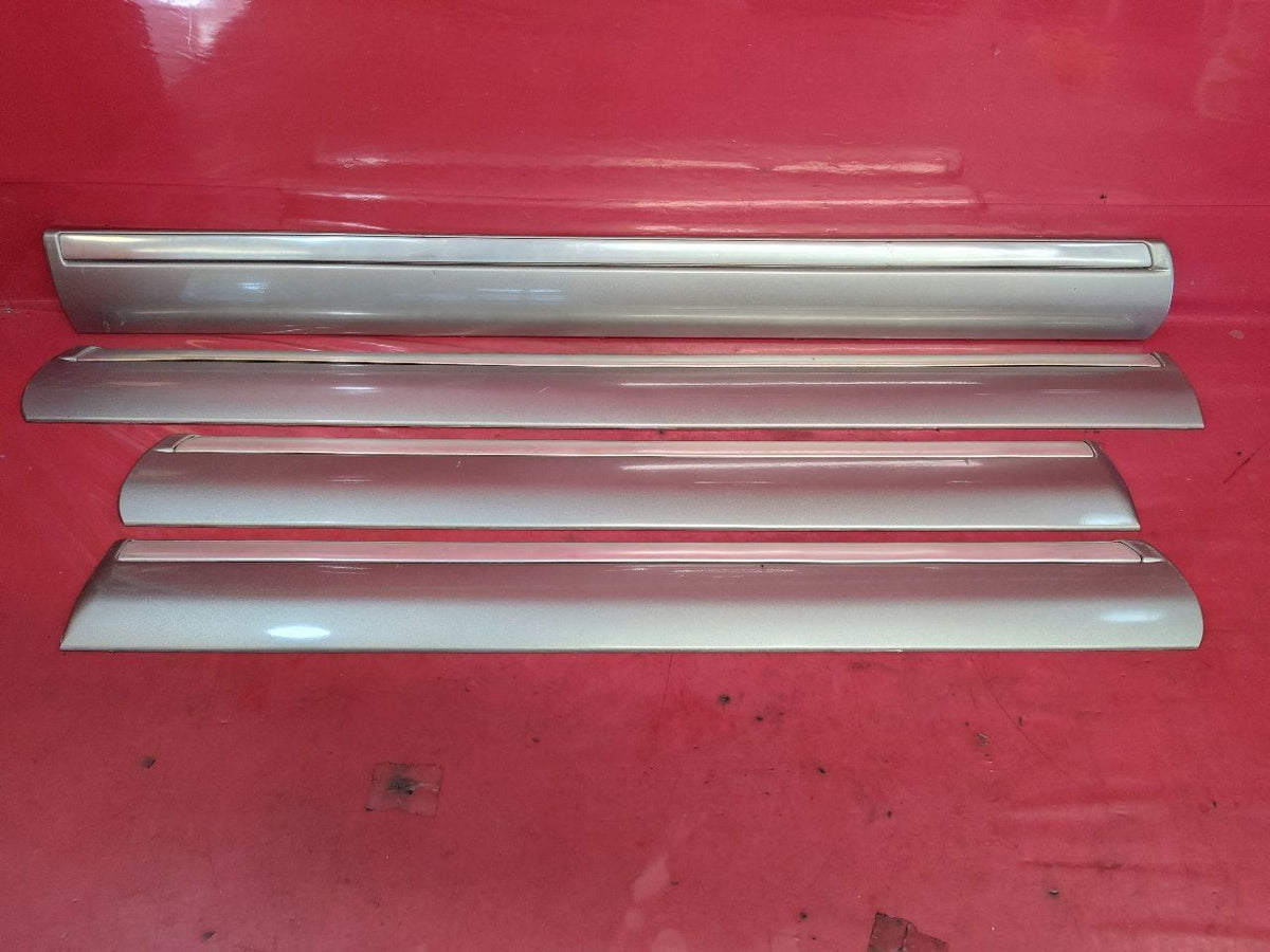 2000-2004 Chevy Suburban Front Rear Door Moulding Trim SET 382E Pewter Metallic