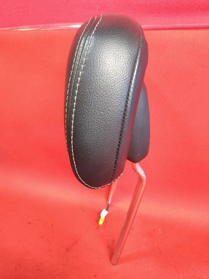 2010-2012 Jeep Liberty FRONT Seat Headrest Dark Slate Leather WHITE STITCHING