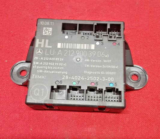 2012 Mercedes C300 LEFT DRIVER -REAR- Door Control Module A 212 900 39 06