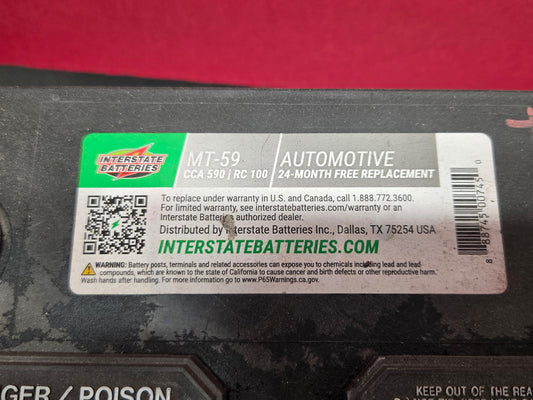 2025 Interstate Battery MT-59 Silver - 59 - 590CCA
